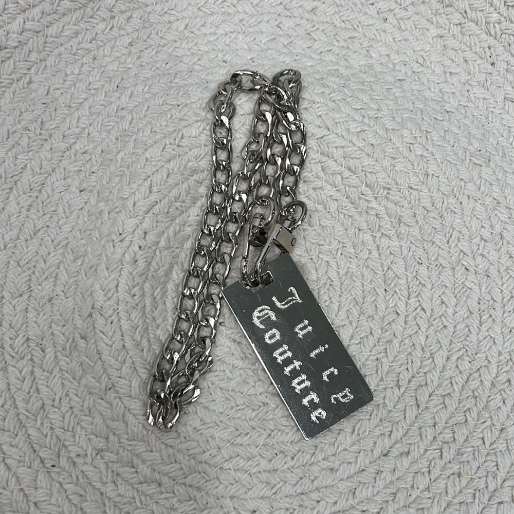 Authentic Juicy Couture Bag Charm/Necklace on Silver Unbranded Chain